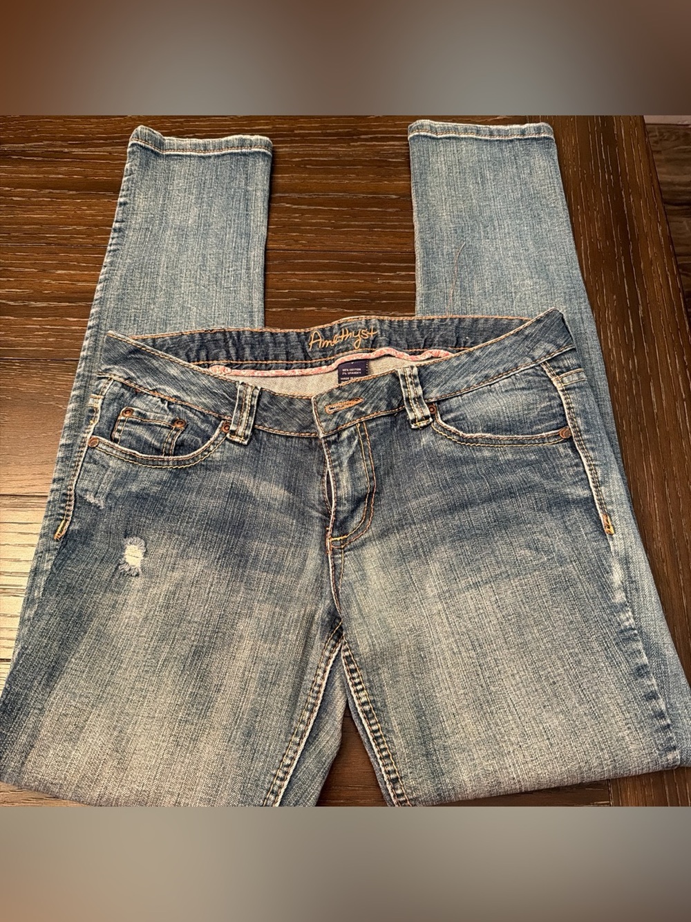 Amethyst Jeans Women's Faded Blue Skinny Denim